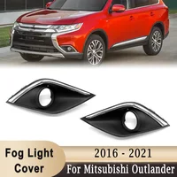 Para Mitsubishi Outlander 2016-2021 parachoques delantero izquierdo derecho cubierta de bisel carcasa de marco con embellecedor cromado 6400G482 6400G481