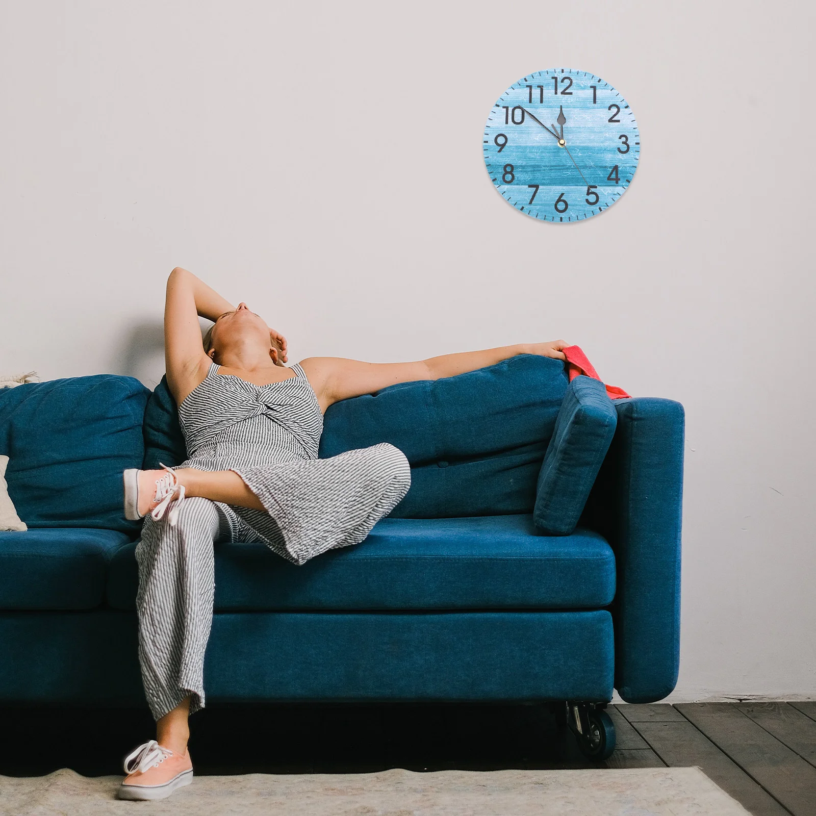 

Creative Wall Clock Operated Frameless Arabic Numerals Silent Non Ticking Modern Home Living Room Kitchen Office