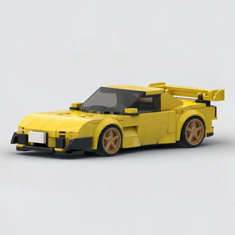 Stadt Auto Modell MOC Bausteine RX-7 Typ R Motor Sport Auto Modulare Technologie Kinder Urlaub Geschenke Montieren Spielzeug Anzug