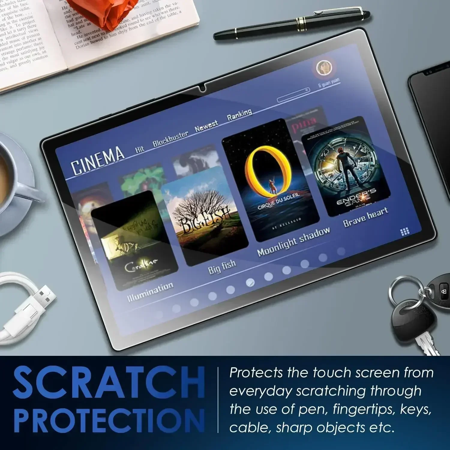 3 sztuki ochraniaczy ekranu tabletu do Samsung Galaxy Tab A9 Plus 2023 11'' Folia ochronna Szkło hartowane do A9+ SM-X210 SM-X215