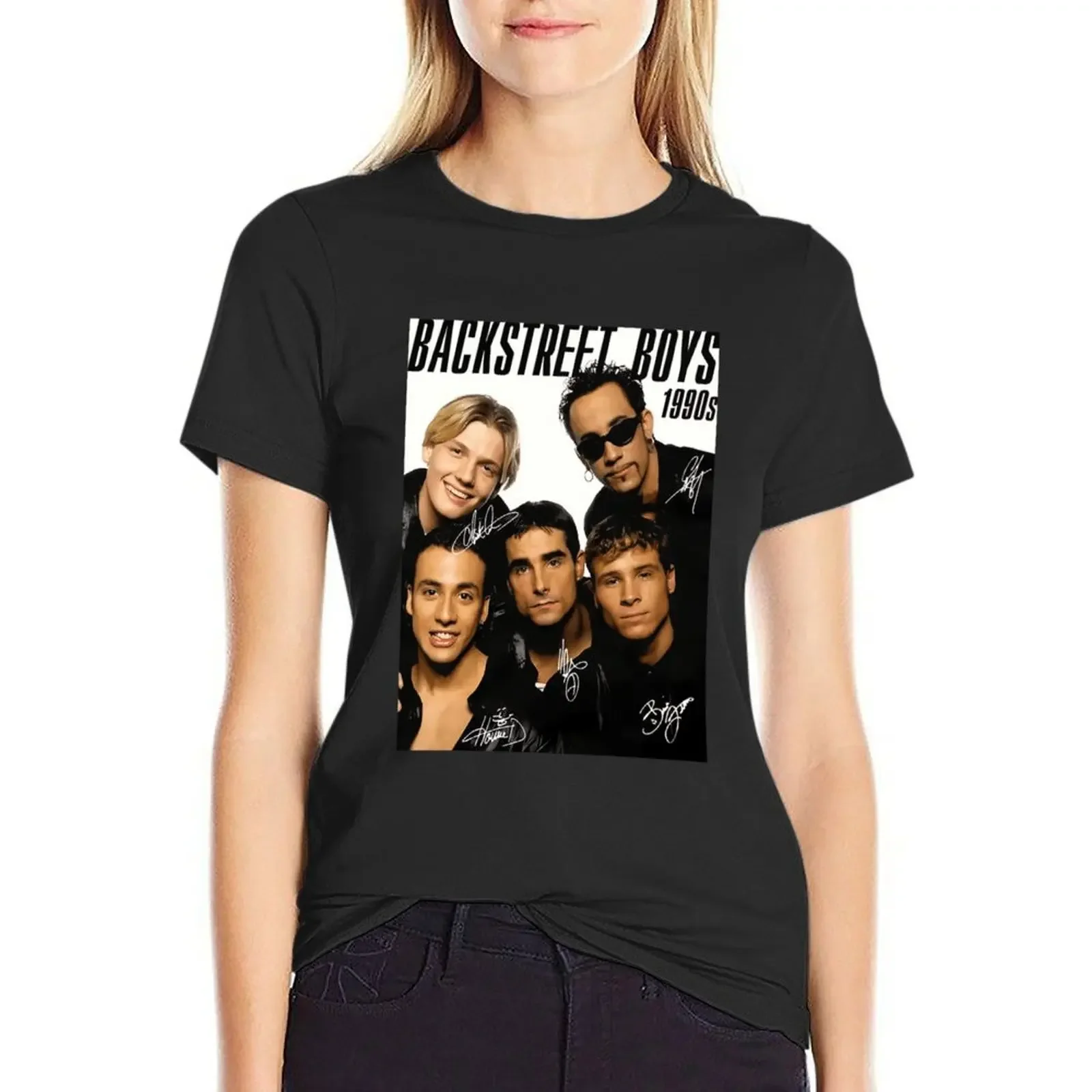 

BSB Backstreet Boys T-shirt summer tops korean fashion Female clothing black t-shirts for Women