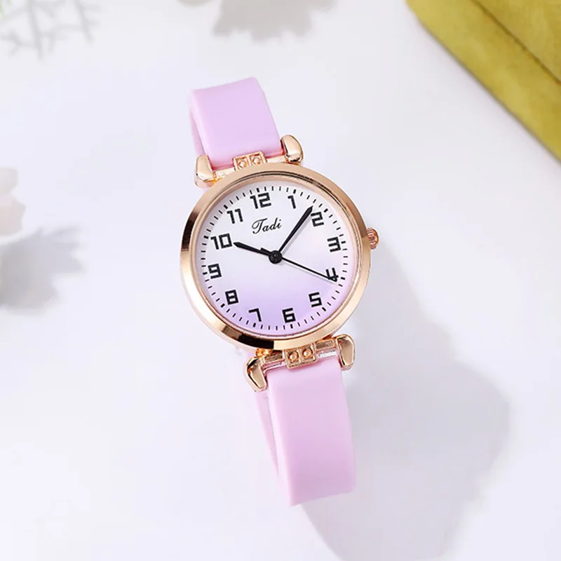 Высокое качество, женские кварцевые часы, модные кожаные наручные часы с градиентным циферблатом, женские часы в подарок, Reloj Mujer Montre Femme