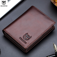 BULLCAPTAIN Large Capacity Genuine Leather Bifold Wallet Credit Card Holder for Men with 15 Card' Slots RFID Wallet