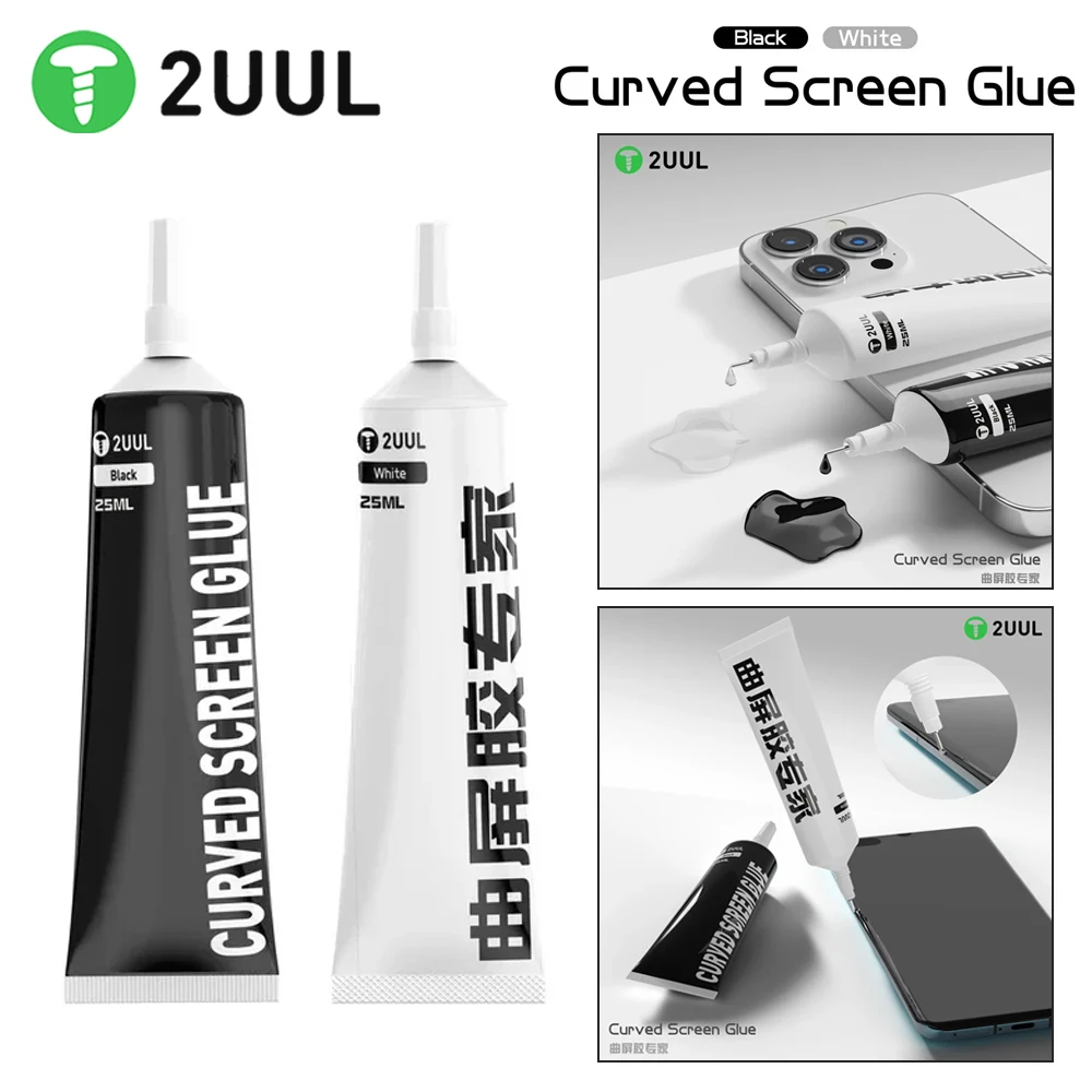 2UUL Curved Screen Glue Fast Drying Adhesive 25ML For Mobile Phones Back Cover Housing Middle Frame Bracket Bonding Repair Tools