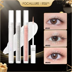 FOCALLURE-sombra de ojos líquida de diamante brillante, resistente al agua, brillo, camaleón, pigmento alto, delineador de ojos líquido, Cosméticos de maquillaje