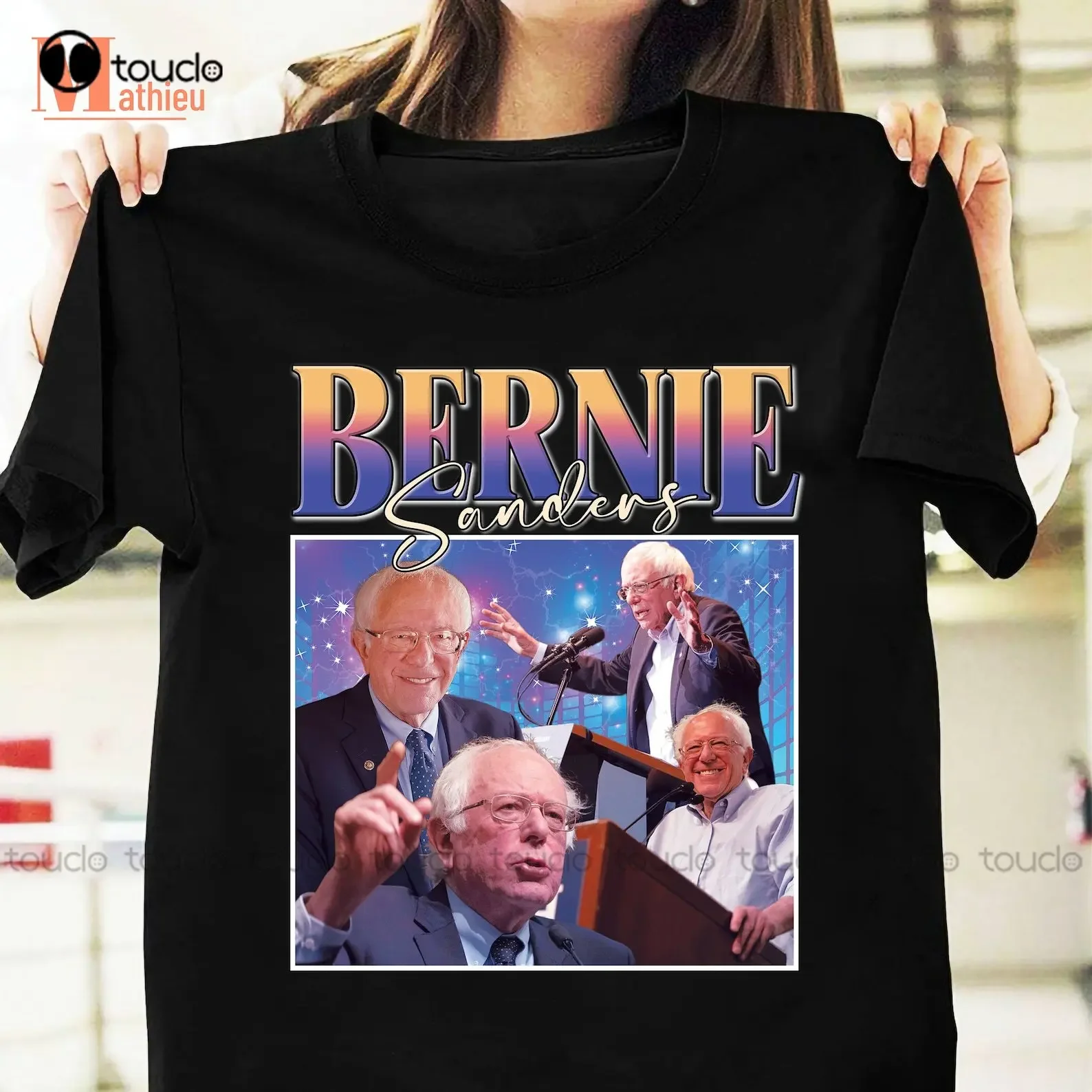 T-Shirt Bernard Sanders, chemise Bernard Sanders, chemise politique chemise violette pour femmes T-Shirt imprimé cadeau personnalisé Xs-5Xl