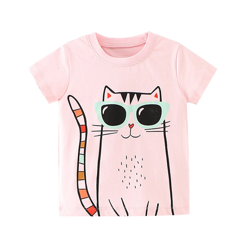 2024 Cotton Girls T-shirts Children\'s Clothing Girls Tees Toddler shirts Girl Summer Clothes Short Sleeve Kids Tops For Girls