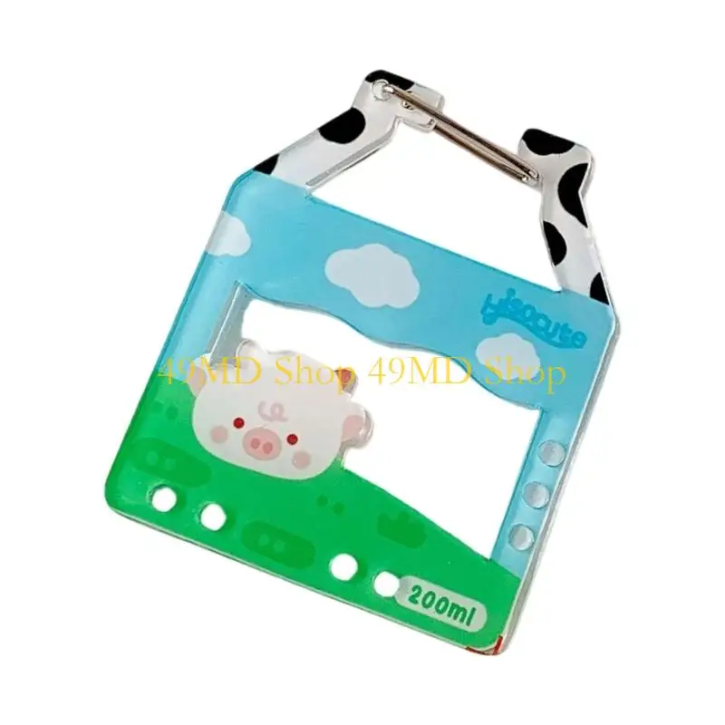 49MD Cartoon Burger And Chips Carabiner Clip With Secure Lock Fashion Keychain Holder For Daily Essential view 5