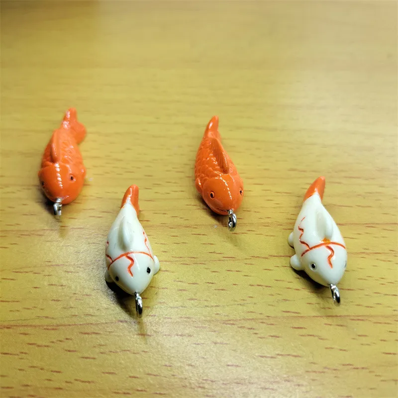

10Pcs Cartoon Fish Charm Resin Animal Gold Fish Charms Pendants DIY Necklace Earring Keychain Diy Jewelry Making Accessories