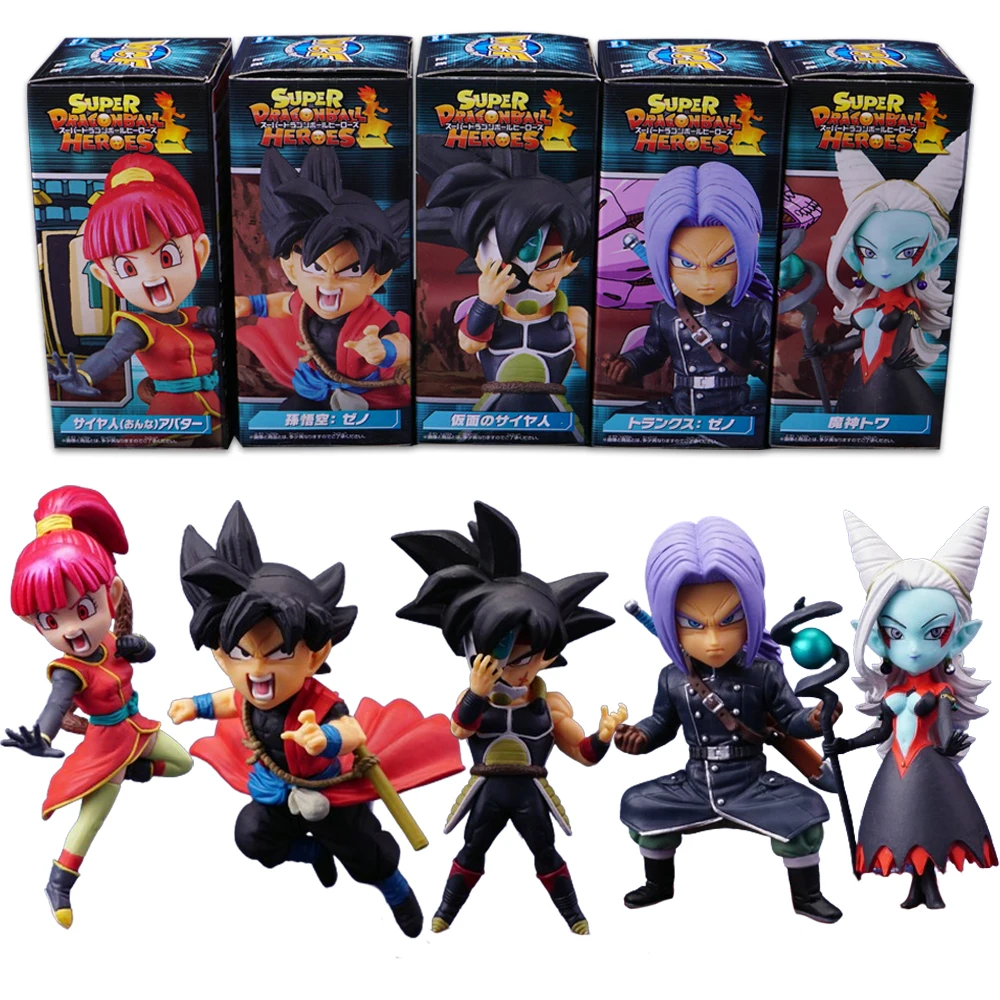 6Pcs/1Set Dragon Ball Son Goku Figure WCF 7 TH ANNIVERSARY Note Towa Super Saiyan Torankusu Set Toy Doll Action Figure Collect