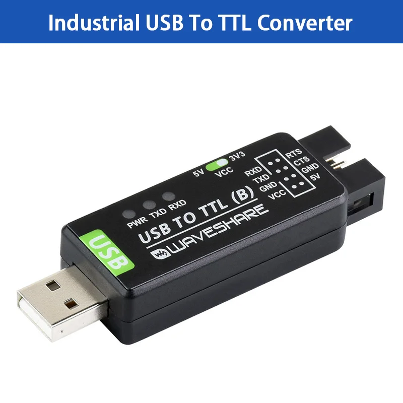 Industrial USB To TTL Converter Original CH343G Multi Protection & Systems Support Stable Transmission LED Indicators