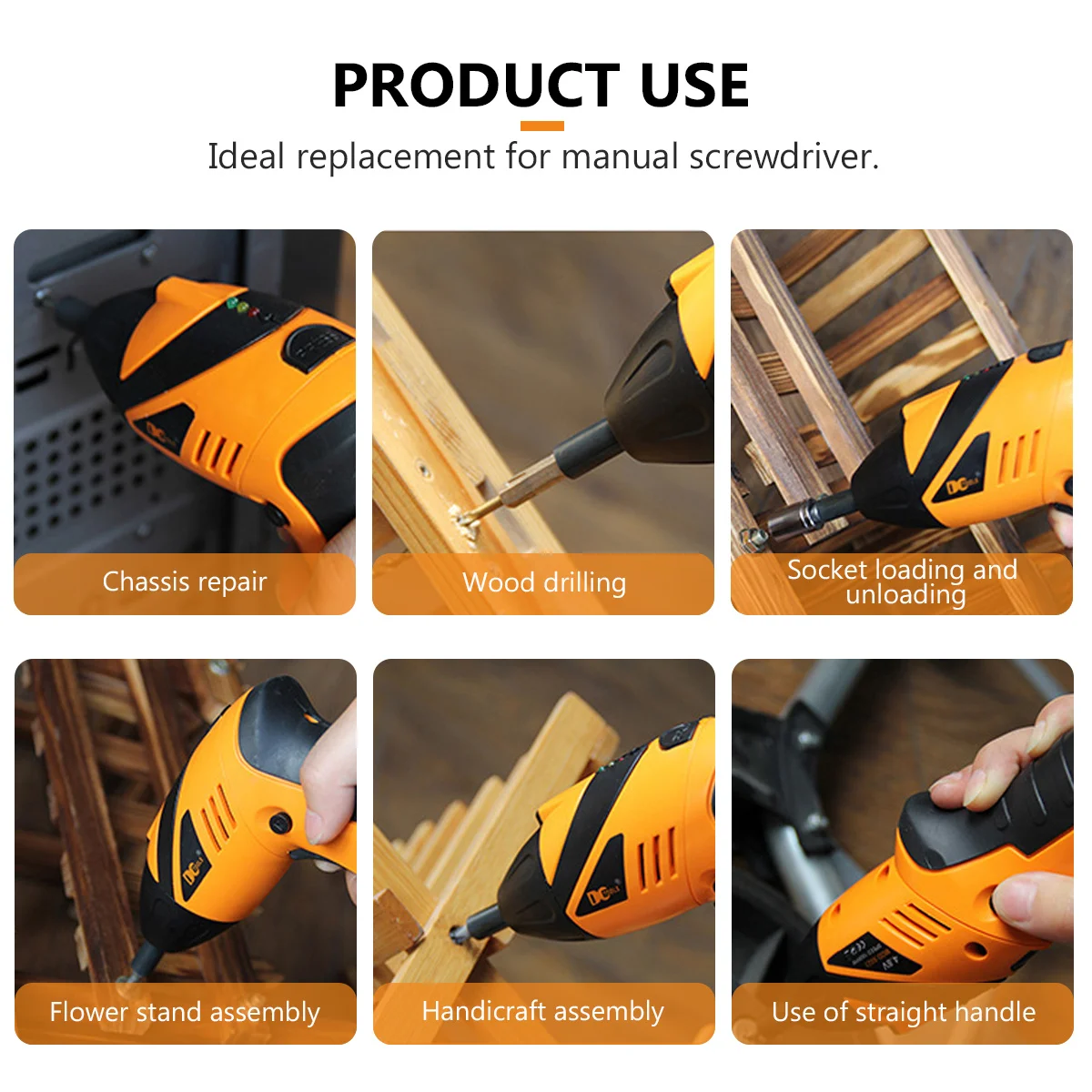 

Rechargeable Hand Electric Screwdriver Drill Set Mini Cordless Power Tool Small Drill Kit With Screw Bits