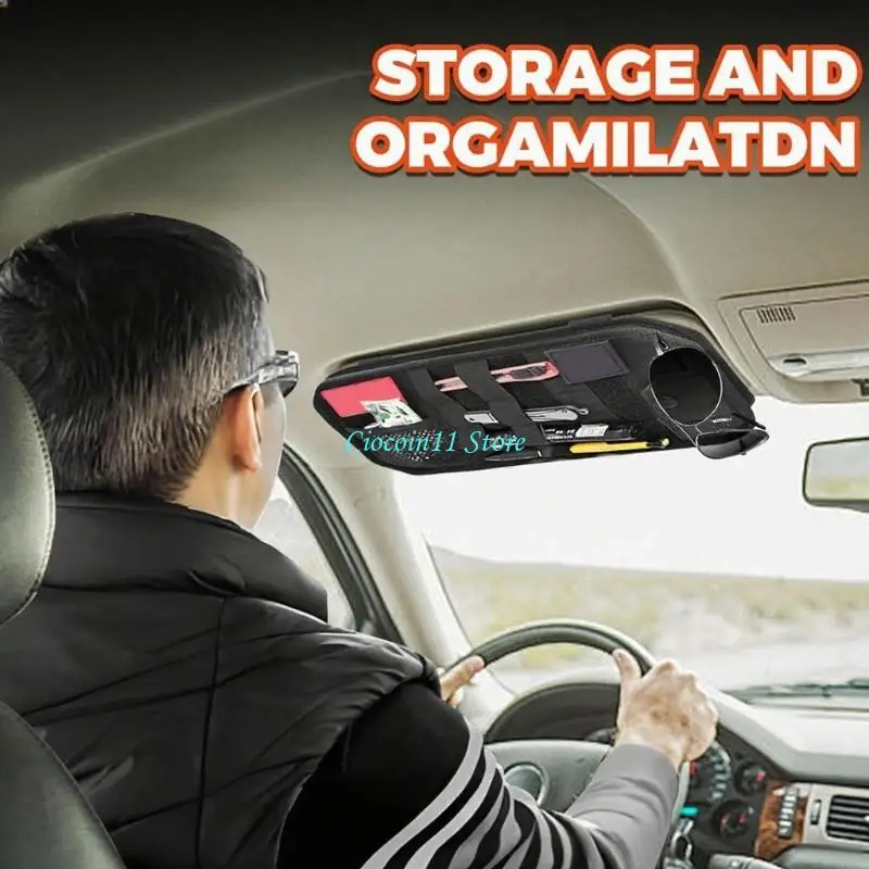 

Y1UB универсальные автомобильные козырьки, держатель панели, нейлоновая конструкция тяжелого типа, большой карман для аксессуары