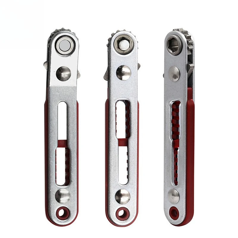 Mini Ratchet Wrench Screw Batch Cross Hexagon Driver Two-way Ratchet Flat Head Elbow Screwdriver