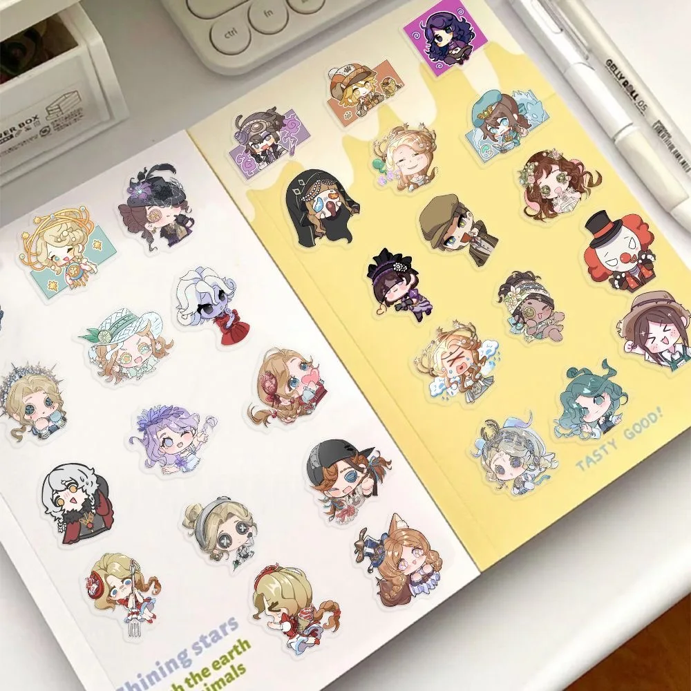 208 투명한 다섯 번째 사람 귀엽고 추상적이고 재미있는 만화 이모티콘 데스크탑, 벽 및 노트북 DIY 스티커