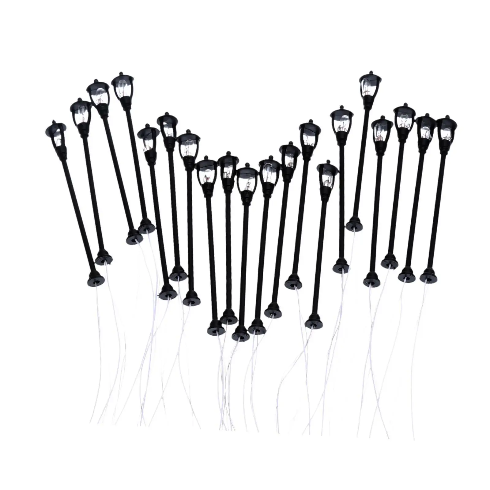 

20 Pieces Mini House Street Light Model Miniature Street Garden Supplies