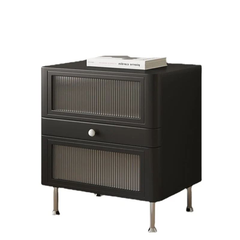 

Zk Light Luxury Bedside Table Storage Drawer Cabinet Small Apartment Bedroom Storage Three-Drawer Cabinet