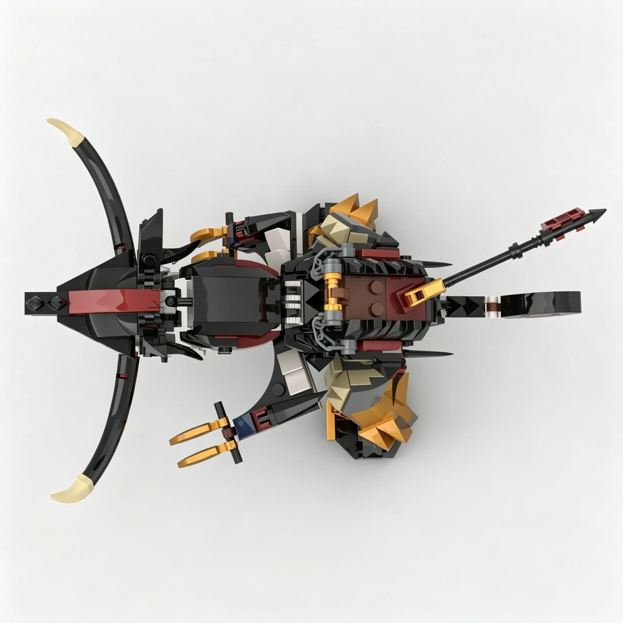 236pcs MOC DINOTAK The Imperium Hound Ninjia Model Toy Building Blocks Architecture Christmas Gift Assemble Creative DIY 3D