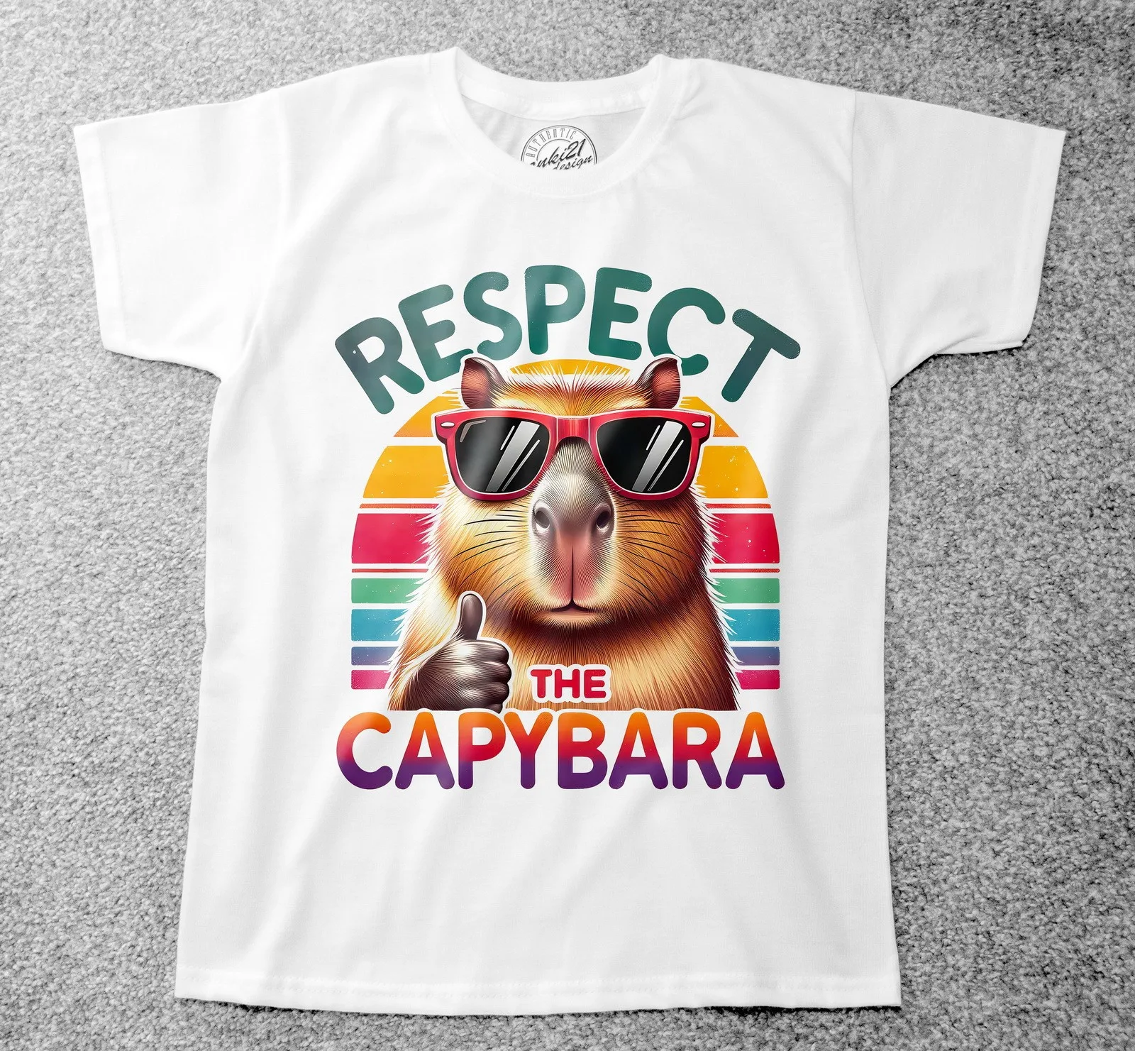 Lustige Capybara 001 T-Shirts für Kinder/Kinder und Erwachsene