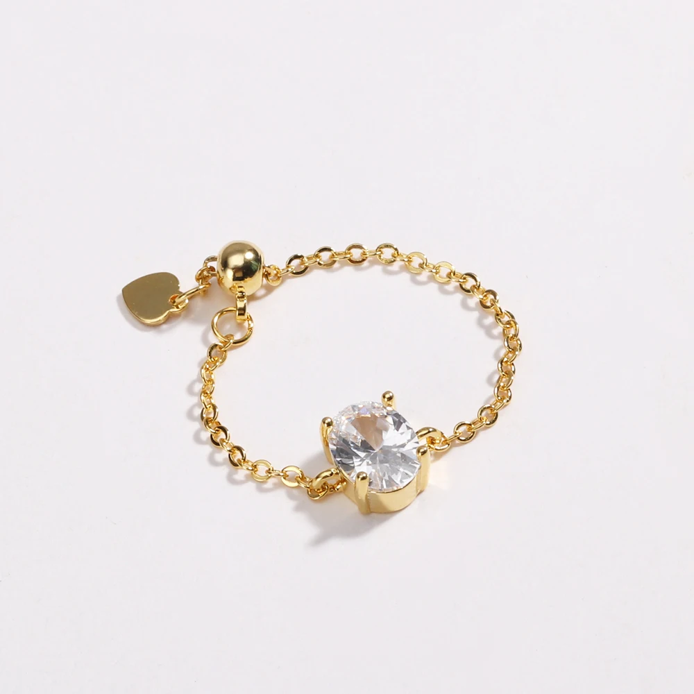 Adjustable Bling Tiny Delicate Oval Shape Colors Ring for Women