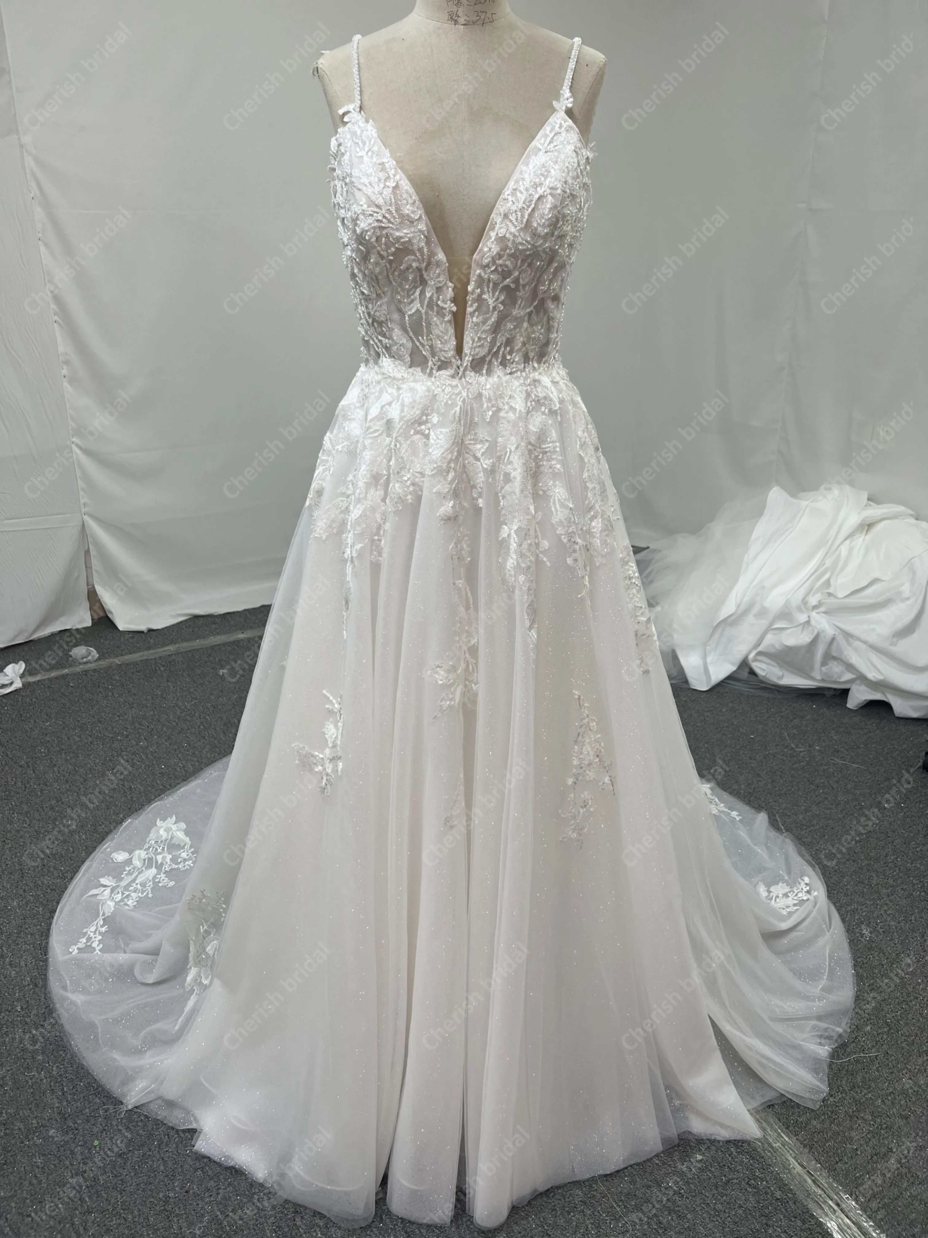 Wedding dresses, Brides wedding dresses 2024, elegant beading strap bridal dress handmade beading weddingdress high quality