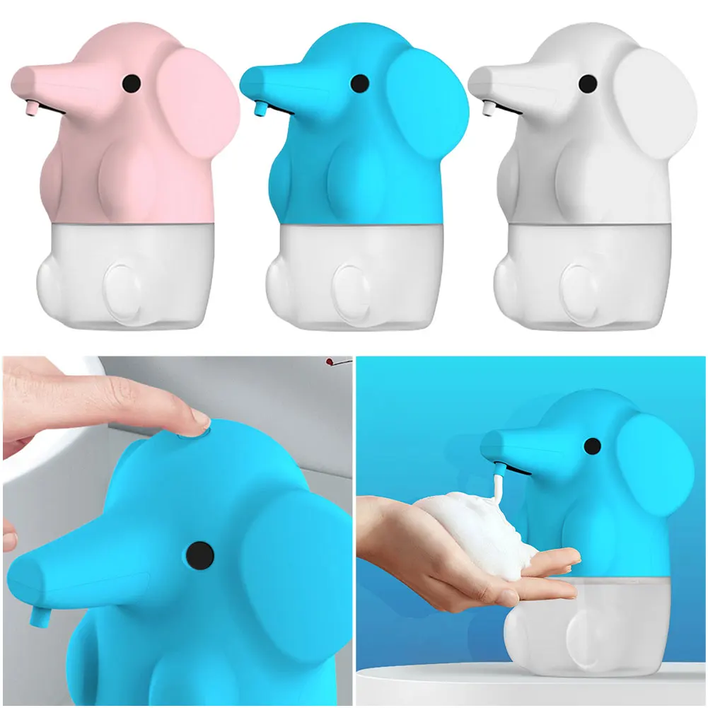 Cute Elephant Automatic Foaming Soap Dispenser Touchless Dish Soap Dispenser Hands Free Auto Soap Dispenser for Kitchen Bathroom