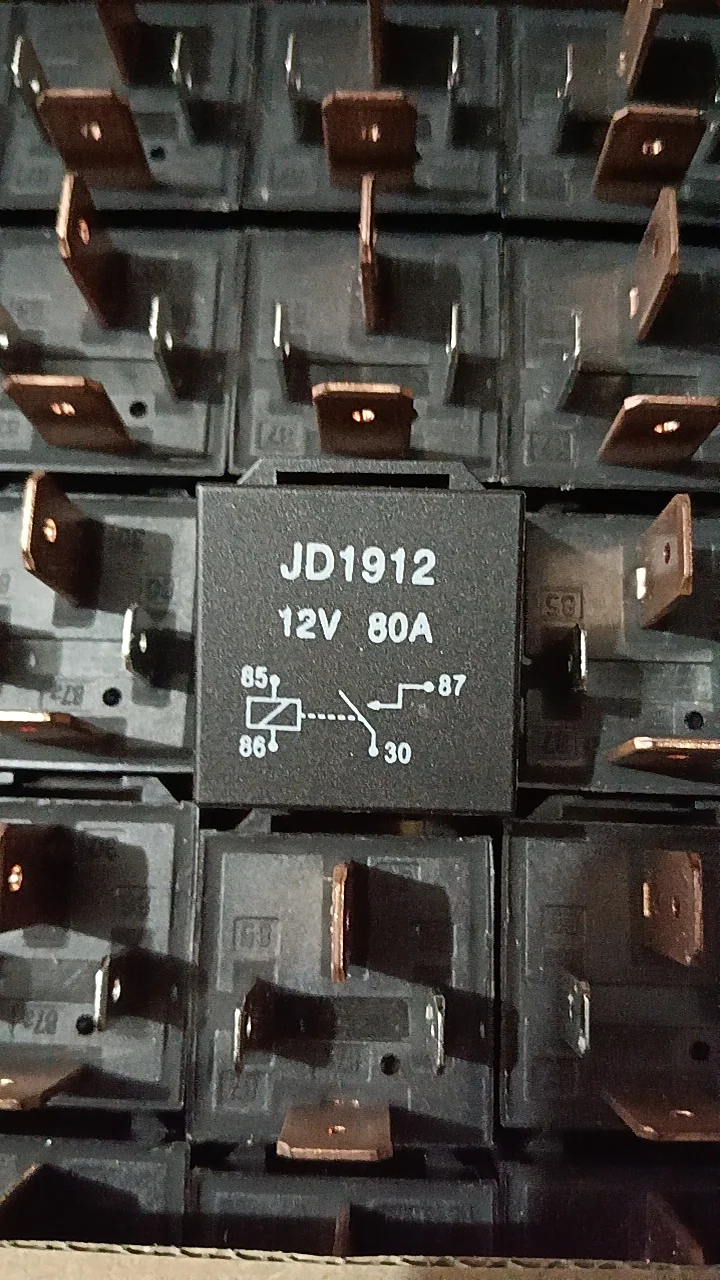 10 قطعة التتابع JD2912-1Z-12VDC JD2912-1Z JD1912-1Z JD1912-1Z-12VDC DC12V 24V 80A لحام 4 دبوس 5 دبوس
