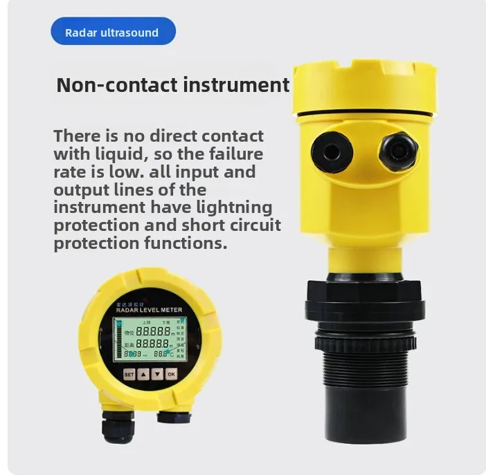 Radar Level Meter Integrated Level Sensor Transmitter Split Water Level Gauge