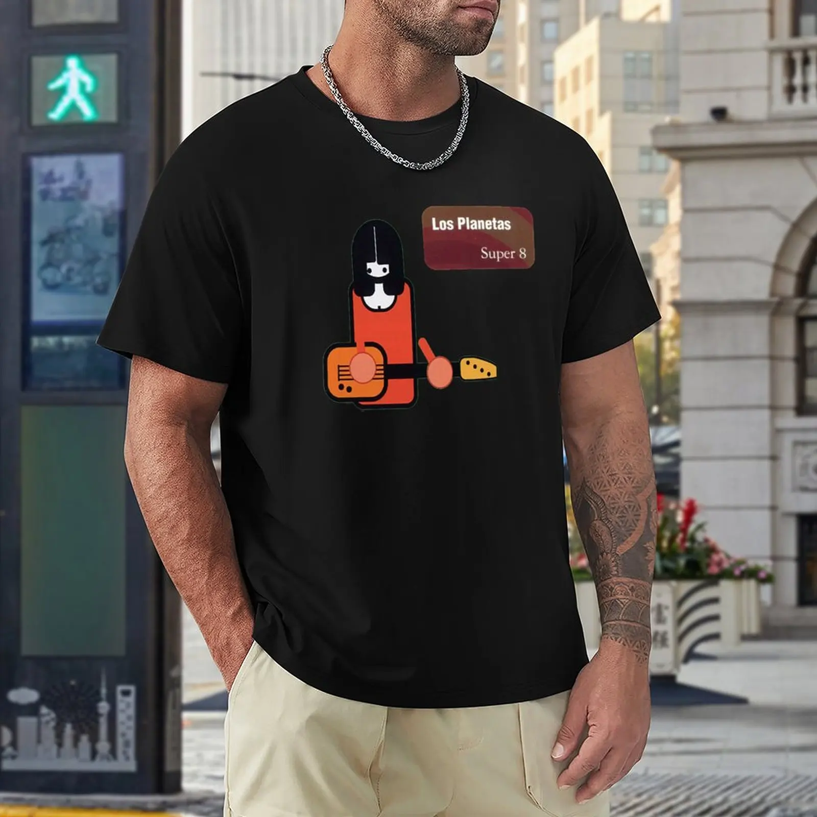 Camiseta de Los Planetas Super 8 May para hombre, ropa estética, camiseta gráfica, camisetas grandes y altas