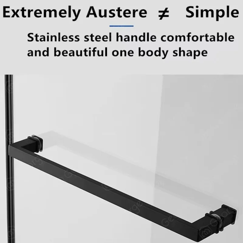 Customization Modern Square Corner Steam Shower Room with Whirlpool Tub Frameless Hinge Open Style for Hotels