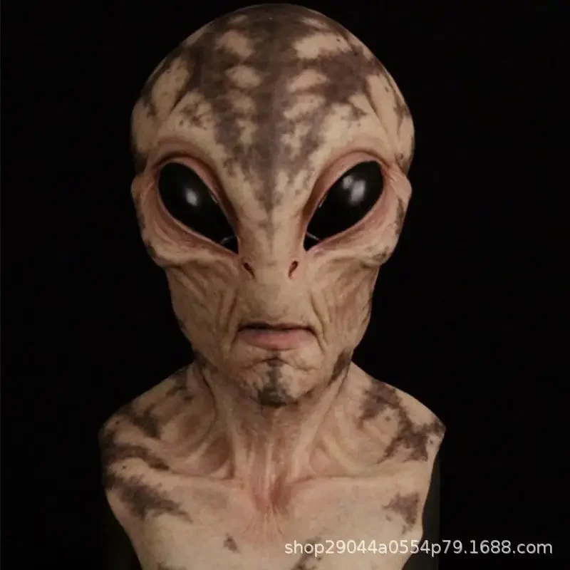 

Забавная маска с изображением инопланетянина, маска с черепом на Хэллоуин, ужас, скелет, анфас, маска, костюм для вечеринки, реквизит, украшение на Хэллоуин