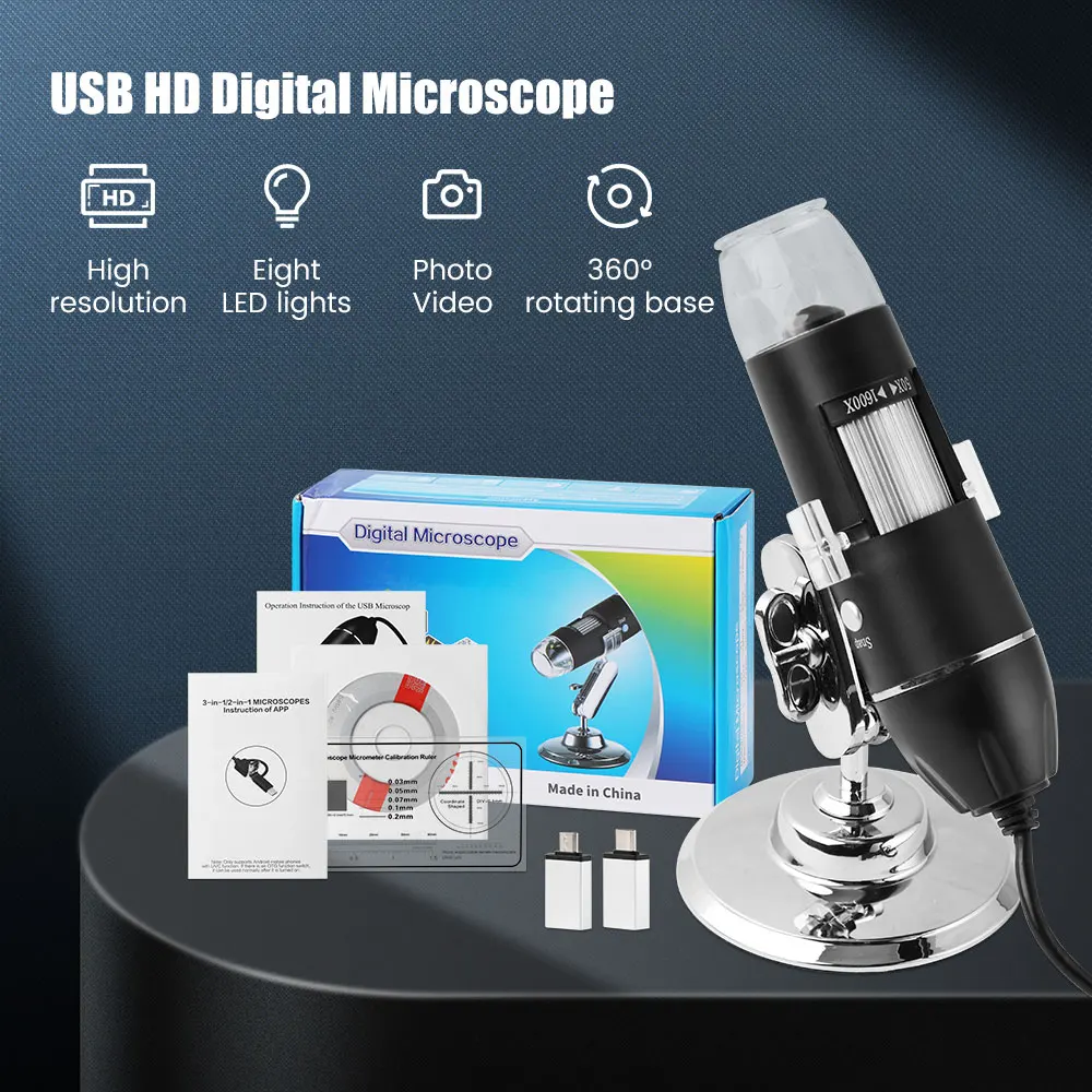 Handheld 1600X Wifi/USB Microscope Magnification Biological Microscope Skin Analyzer Skin Detector Magnifier Camera Endoscope