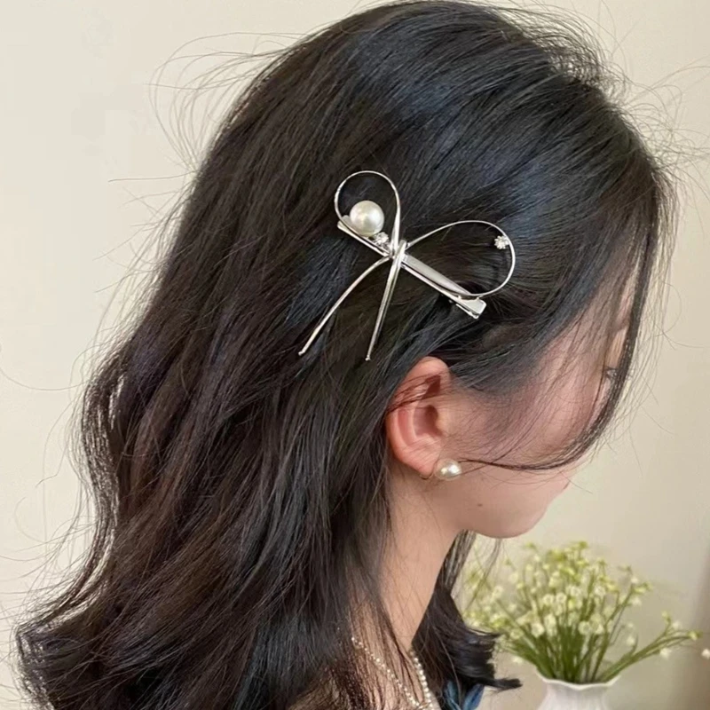 Electroplate Bowknot Hair Clip Metal Hair Clip Korean Hairpin Women Barrettes Dropshipping