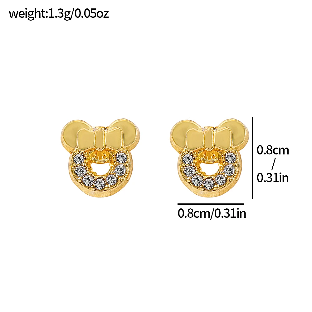 1 Pasang Anting Mickey Minnie Mouse Disney Anting Mickey Ikatan Simpul Kawaii untuk Hadiah Mainan Pesta Anak Perempuan