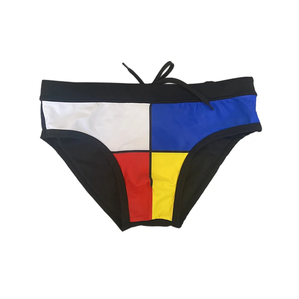 Triangle men's swimming trunks piece European and American fashion leggings sports beach professional swimsuit 10043