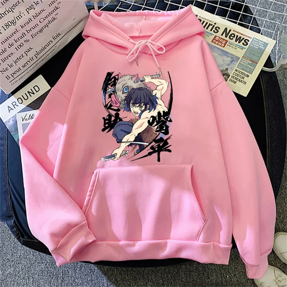 New Anime Hashibira Inosuke Printed Hoodies Women Men Sweatshirt Hooded Casual Tops Pullovers