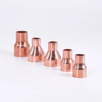 6.35 8 10 12.7 15 16 19 25 28 32mm Pure Copper End Feed Solder Reducer Plumbing Pipe Fitting Connector Coupler Air Conditioner 2