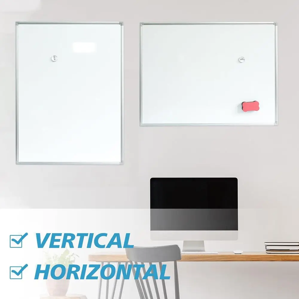 سبورة بيضاء قابلة للمسح الجاف مقاس 36 × 48 من الألومنيوم - لوحة مغناطيسية متعددة الاستخدامات للمنزل والمدرسة والمكتب والمطبخ