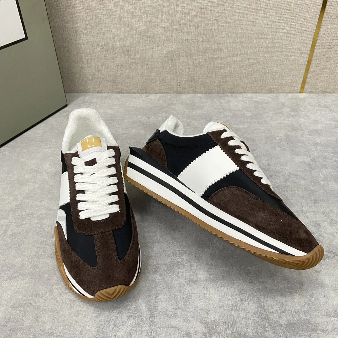 2024 DIKU Men's New Shoes With Suede Upper, Low Cut Sports Shoes, Waterproof Fabric Splicing, Suede Calf Leather Material, S