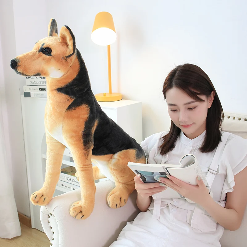 1PC 23-66CM Real Life Dogs Plush Toy Standing Collie Spot Dog Stuffed Soft Simulation Animal Dolls for Children Boys Gifts