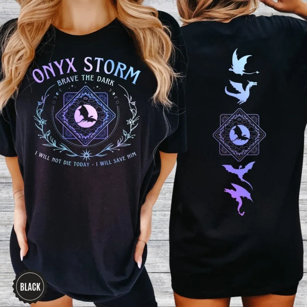 Onyx Storm Shirt Fourth Wing Series Tops Violet Sorrengail Shirt Basgiath War Collegee I Will Save Him Bookish Clothes