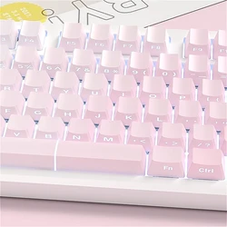 Side-engraved translucent keycaps, Cherry keycaps, 121 keys PBT material gradient translucent original height for 87/98/104 keys