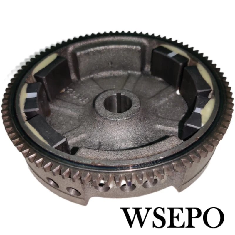 6 Magnets Electric Start Flywheel With Gear Teeth Ring For Predator Hemi 6.5HP 212CC Gas Engine