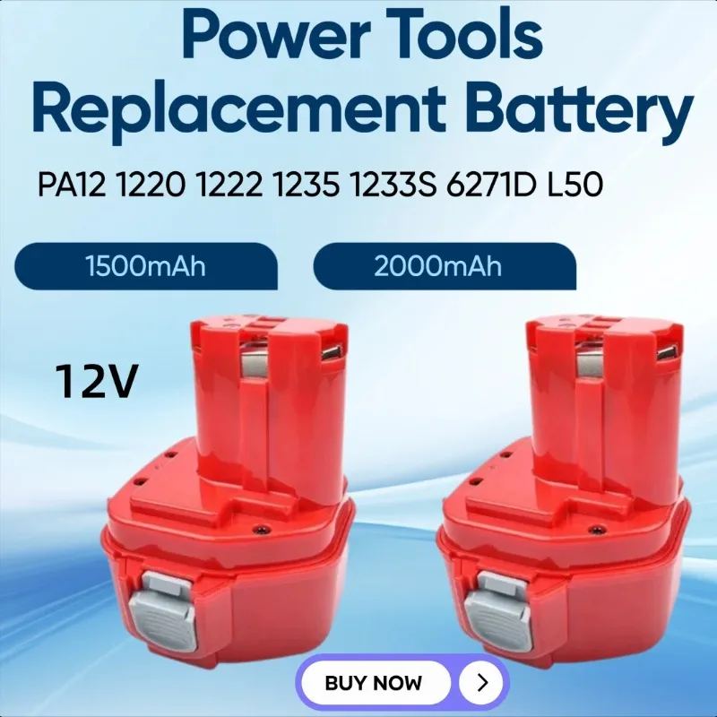 

1500/2000mAh for Makita 12V PA12 1220 1222 1235 1233S 6271D L50 Power Tools Replacement Battery