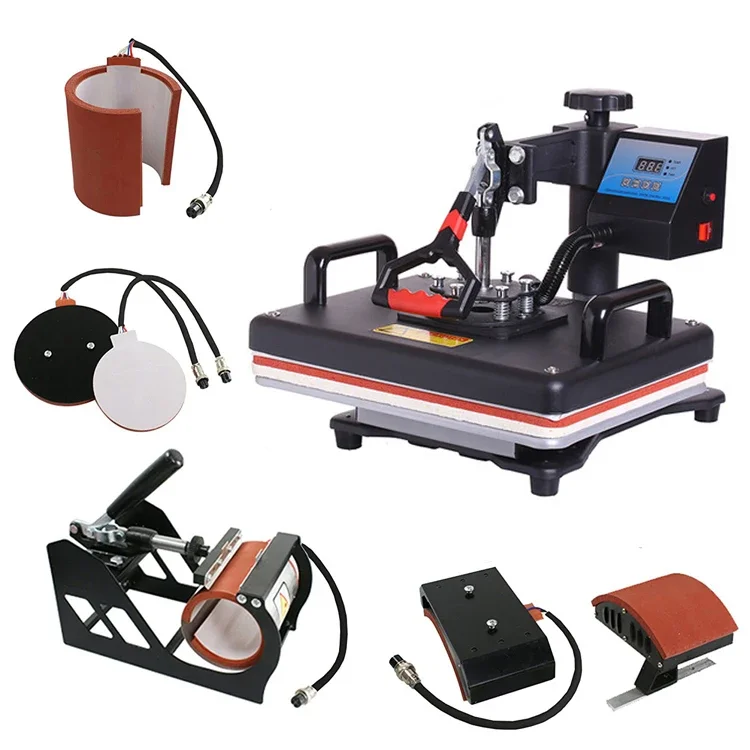 Sublimation Printer 6 In 1 Combo Heat Press Printing Machine Price Hot Press Machine