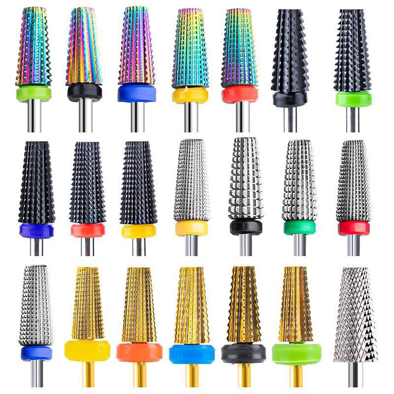 Carbide Tungsten Nail Drill Bits Electric File Grinding Head Milling Cutter for Nail Gel Polish Remove Machine Nail Accessories