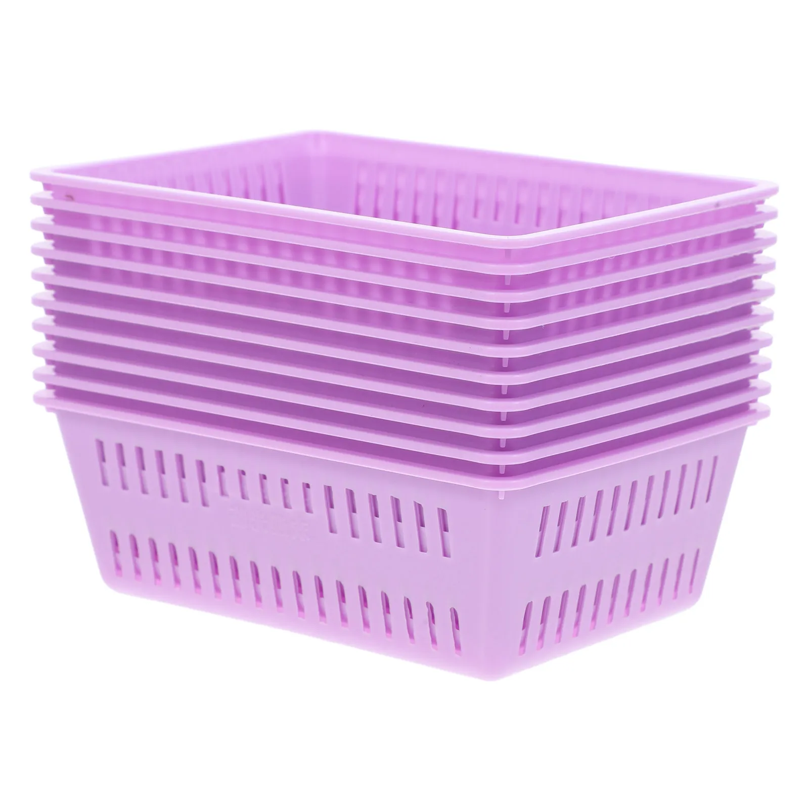 10Pcs Thickened Coin Baskets Sturdy Multi-Purpose Plastic Storage Baskets for Game Centers Hotels Restaurants Home Desktop