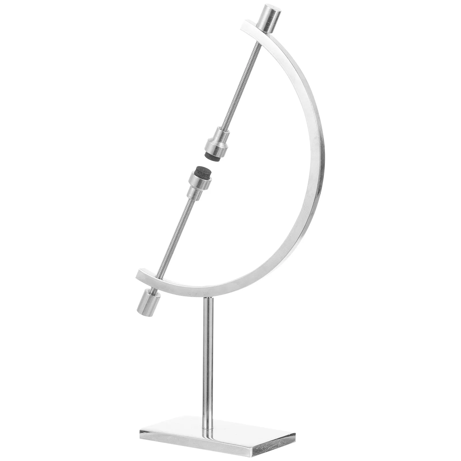 

Adjustable Metal Crystal Ball Display Stand Holder Sphere Stand Holder for Mineral Gem Shell Ornament Clear Display