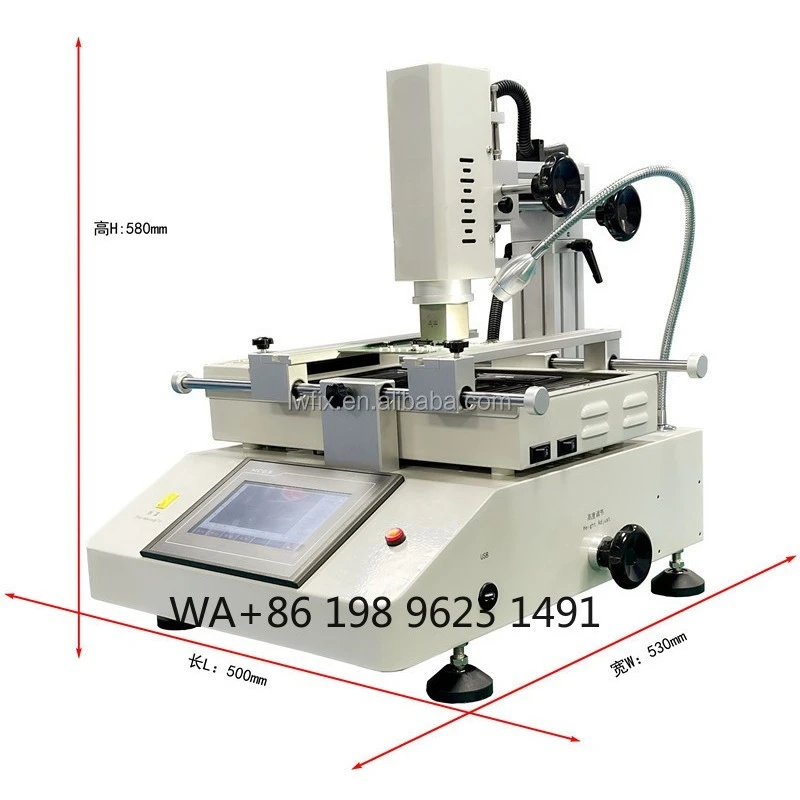 4500W Three Zones Hot Air BGA Rework Station Touch Screen Positioning PCB Chip Soldering Repair Machine