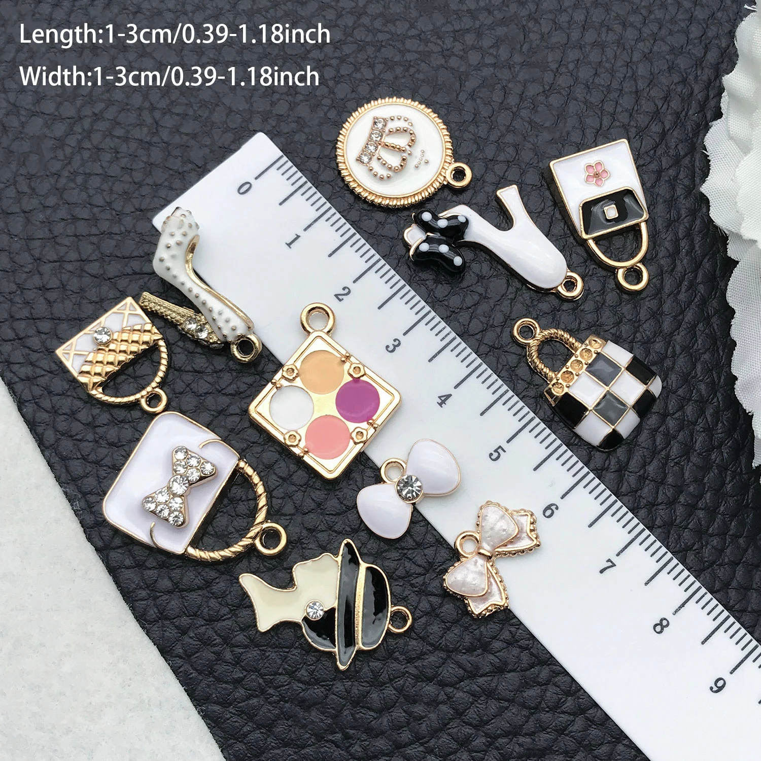 10/16 Pieces Drop Oil Little Chic Lady's Set, Suitable for DIY Handmade Necklace, Bracelet, Earring Accessory Materials. image 4
